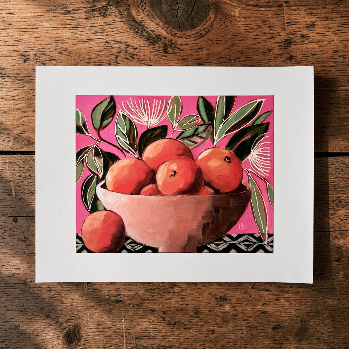 "Mid-Century Oranges" - Art Print