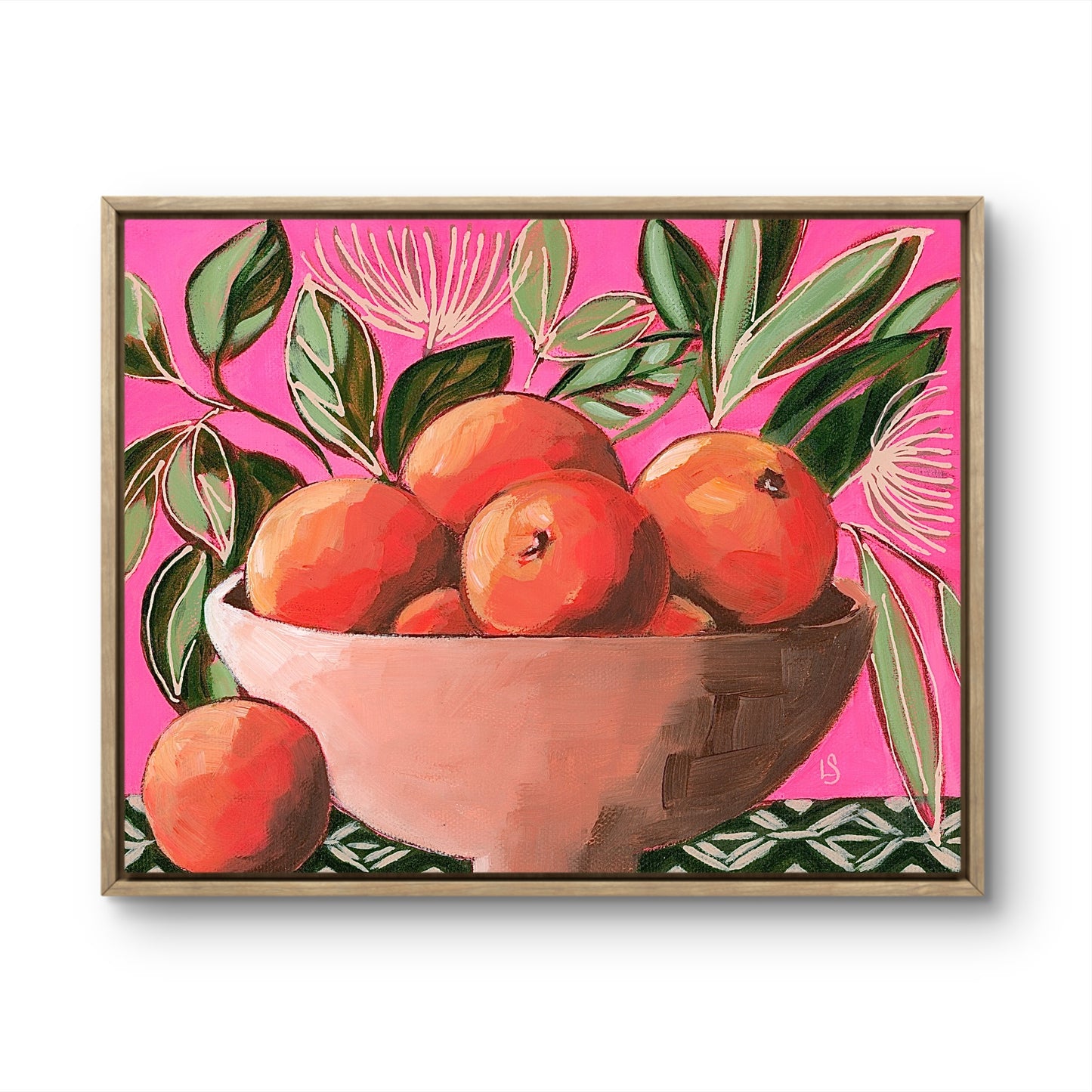 "Mid-Century Oranges" - Original Painting 8"x10"