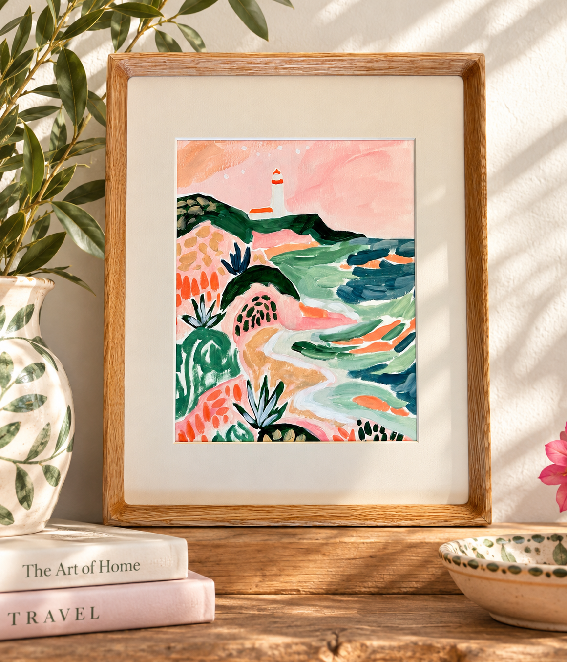 Original Painting "Wild Coast Beacon" - Coastal Landscape Art