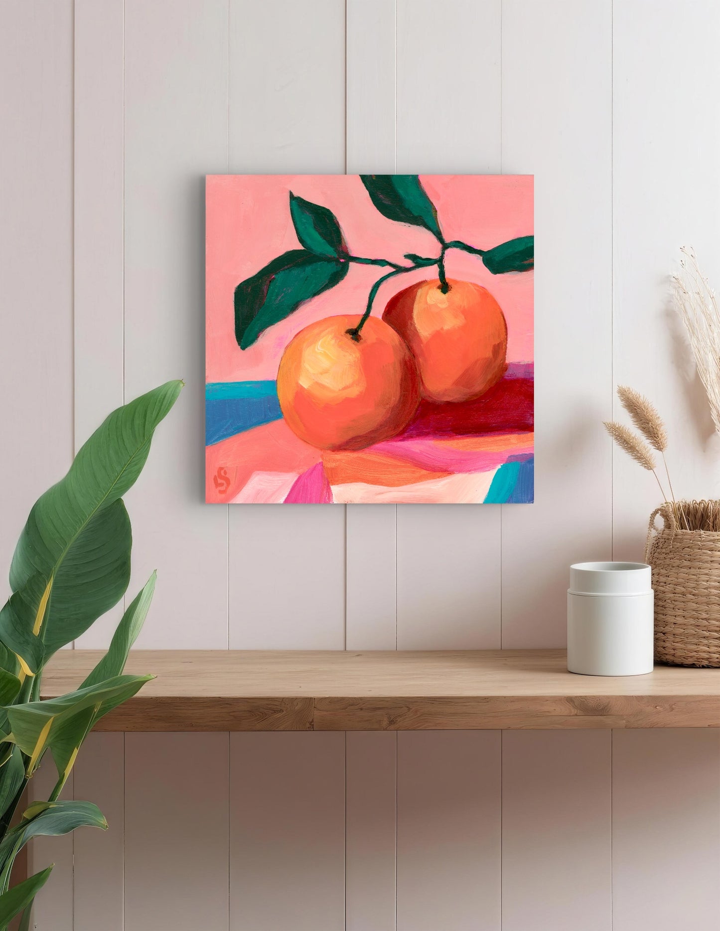 "A Perfect Pair" - Original Art 6"x6"