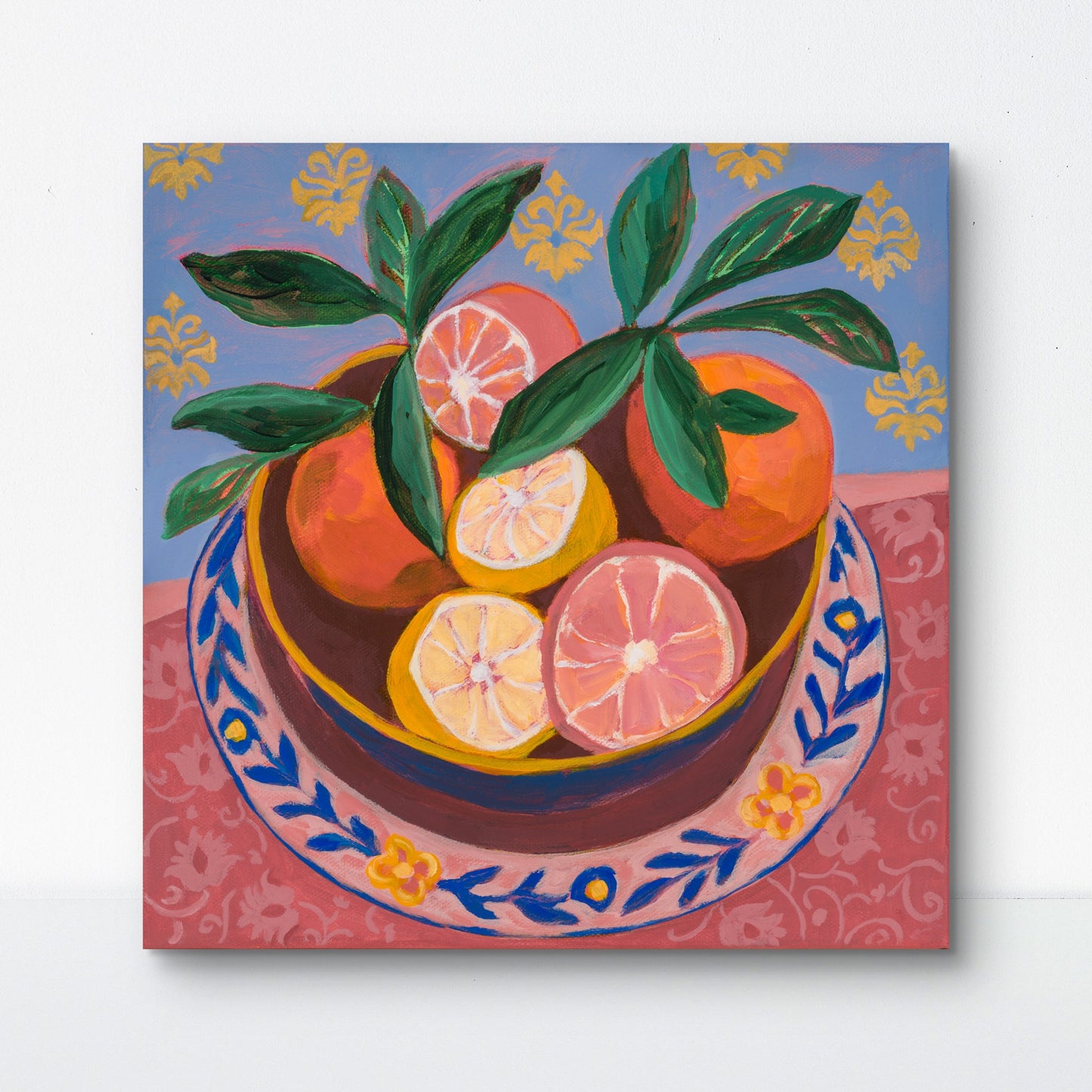 "Citrus Damask" - Art Print