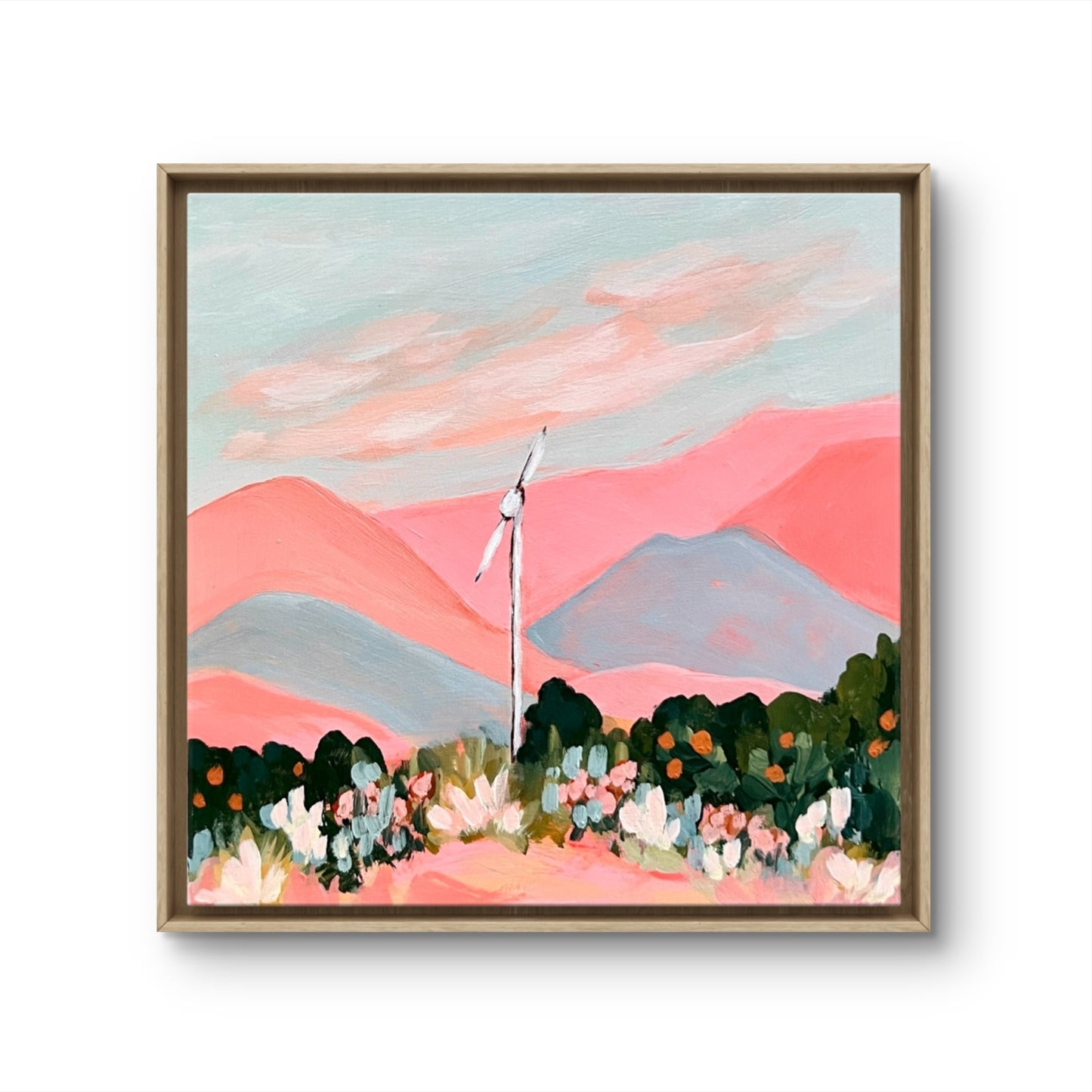 Ojai California Painting: Abstract Mountain Art, Topa Topa Mountains