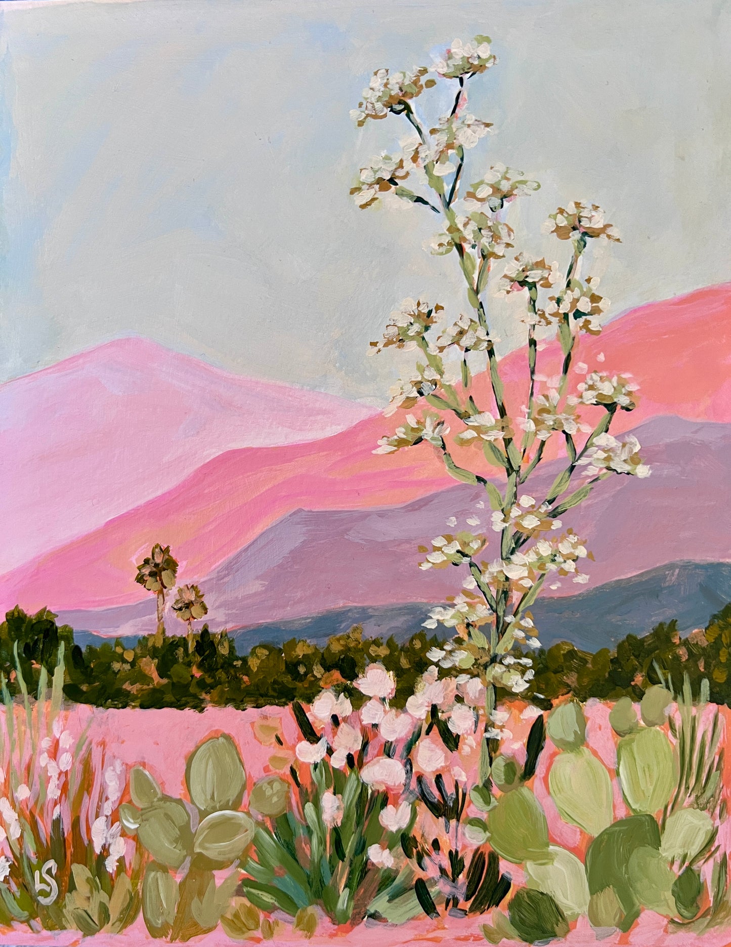 "Across The Meadow" - Original Painting 8"x10"