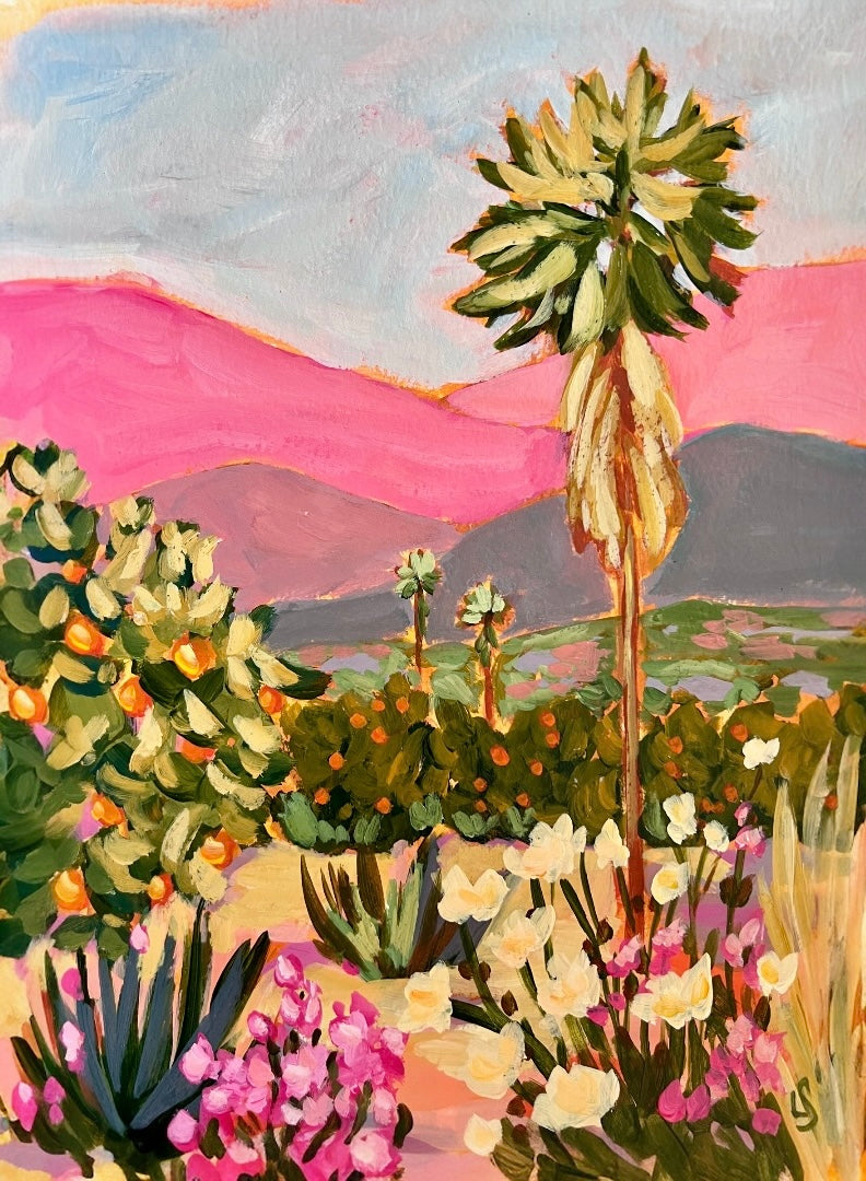 "Orchard Palm" - Original Painting 9"x12"
