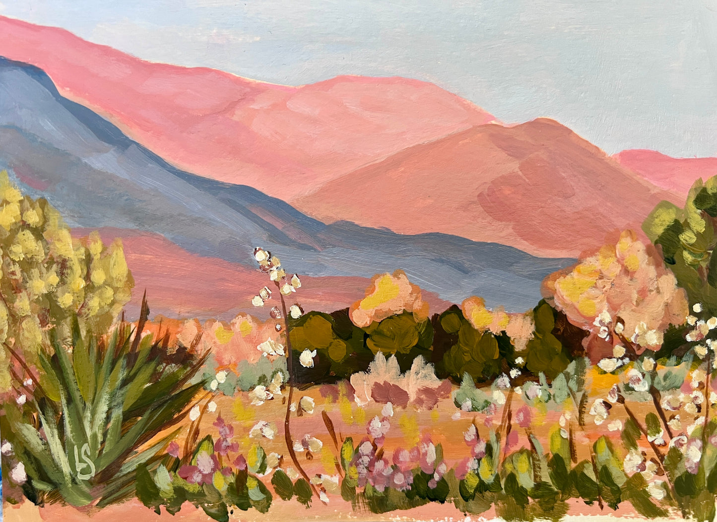 "Held By The Hills" - Original Painting 6"x8"