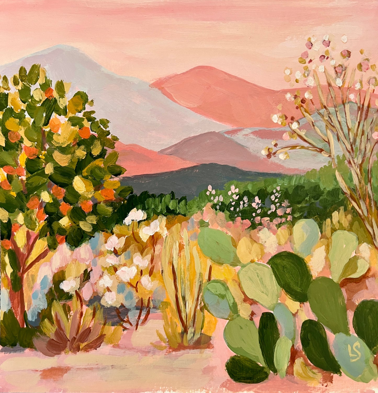 "Valley of Small Things" - Original Painting " 8"x8"