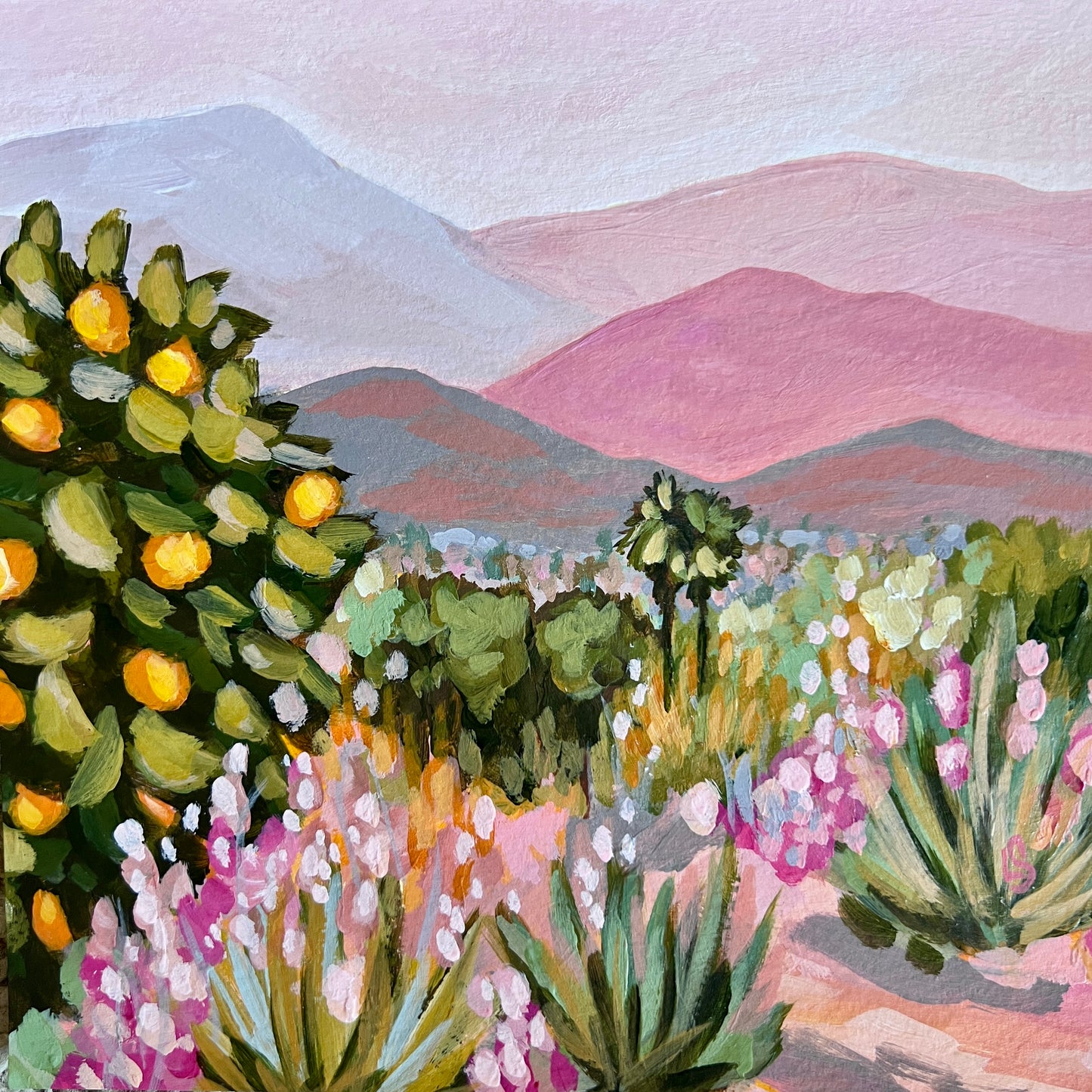 "Topa Topa Light" - Original Painting 8"x 8"