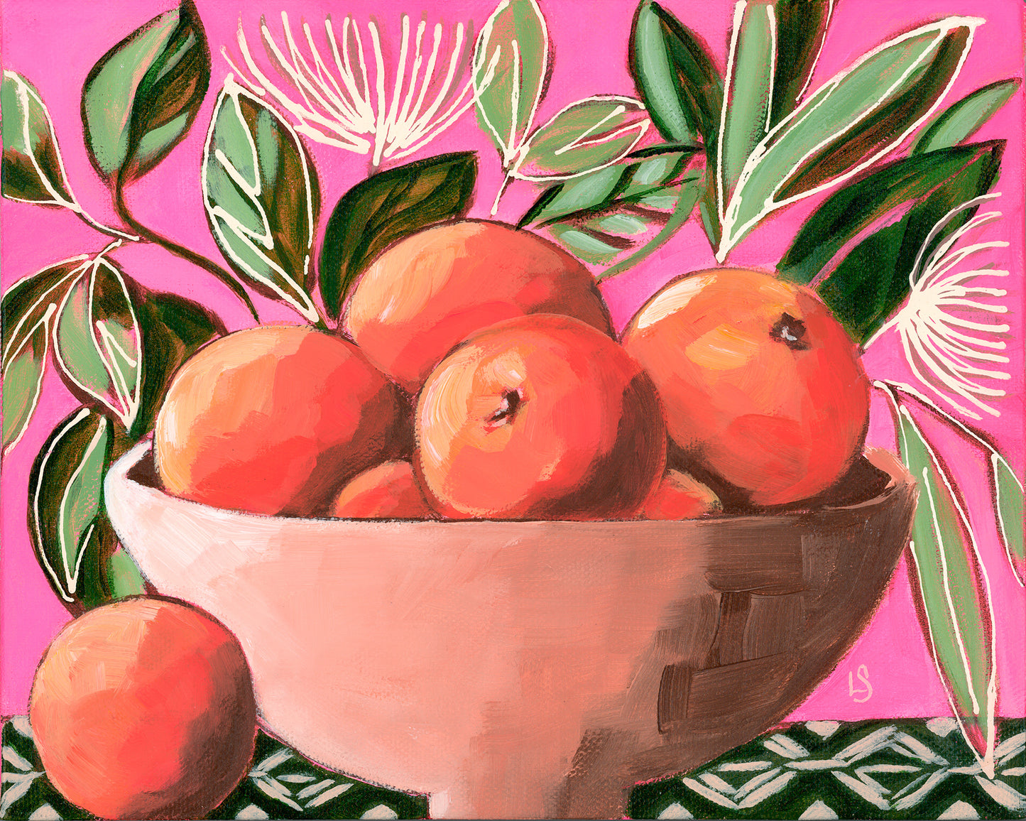 "Mid-Century Oranges" - Art Print