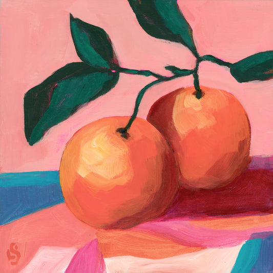 "A Perfect Pair" - Original Art 6"x6"