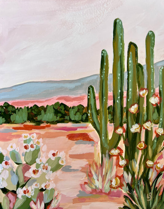 "Desert Bloom" - Original Painting 8"x10"