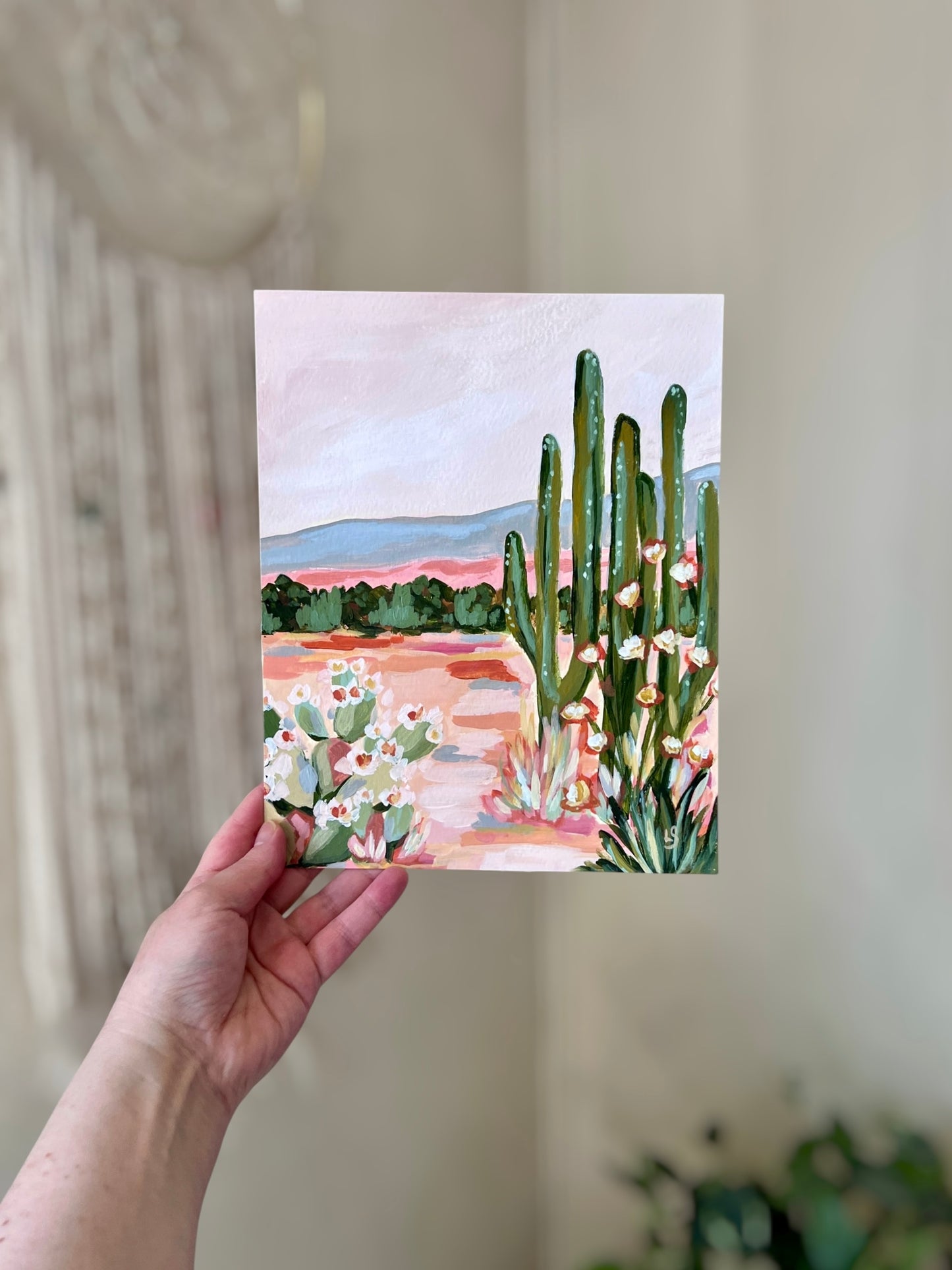 "Desert Bloom" - Original Painting 8"x10"