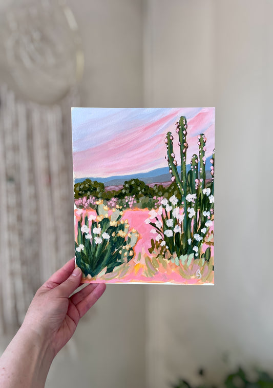 "Ojai Sky" - Original Painting 8"x10"