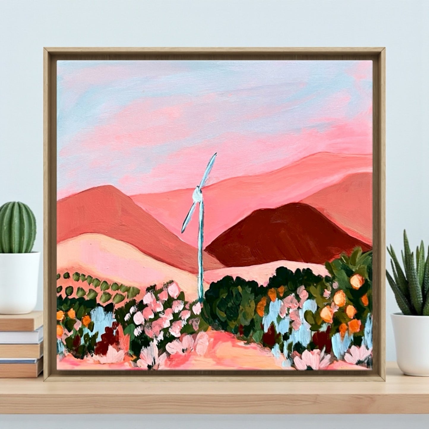 Ojai California Painting: Abstract Mountain Art, Topa Topa Mountains