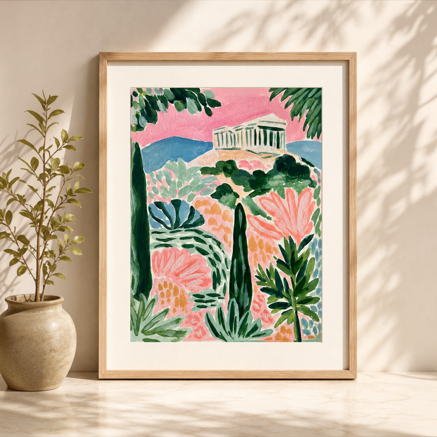 Original Painting: "Athens in Pink "8"x10"