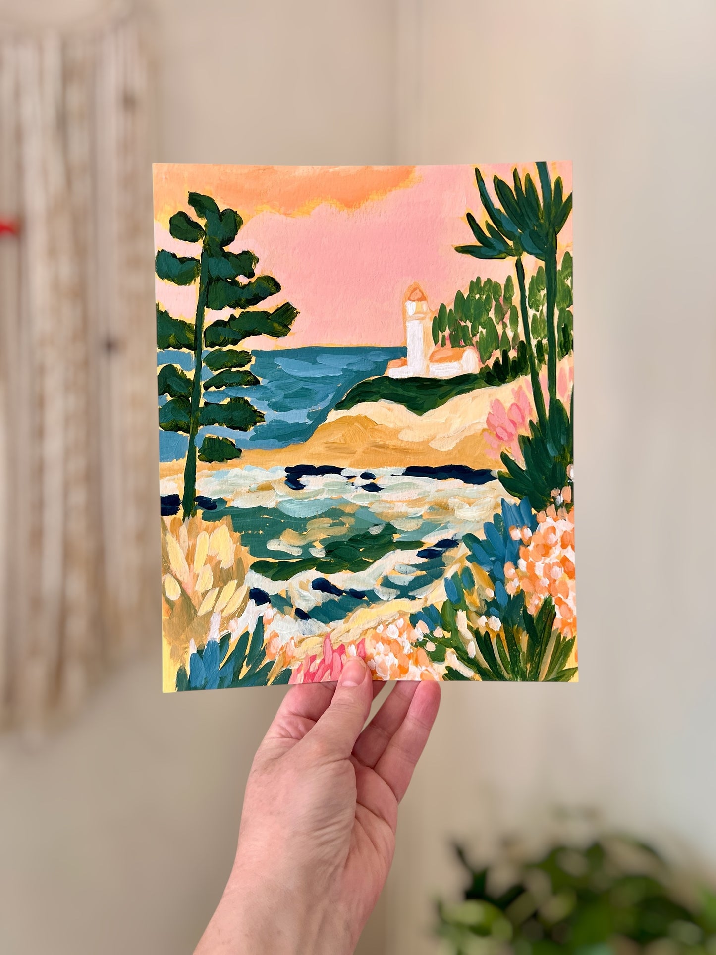 Original Painting: Oregon Coast Lighthouse 8"x10"