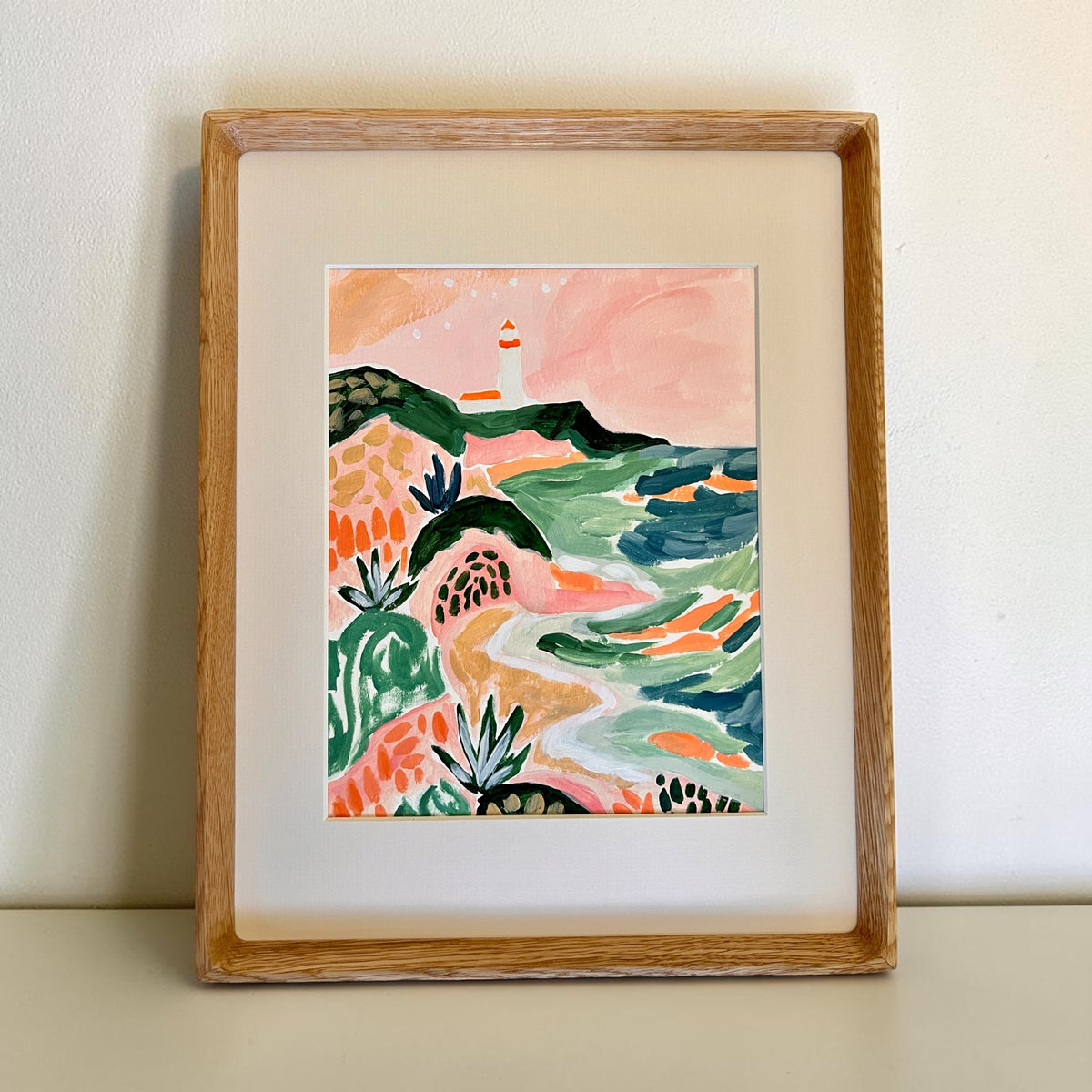 Original Painting "Wild Coast Beacon" - Coastal Landscape Art