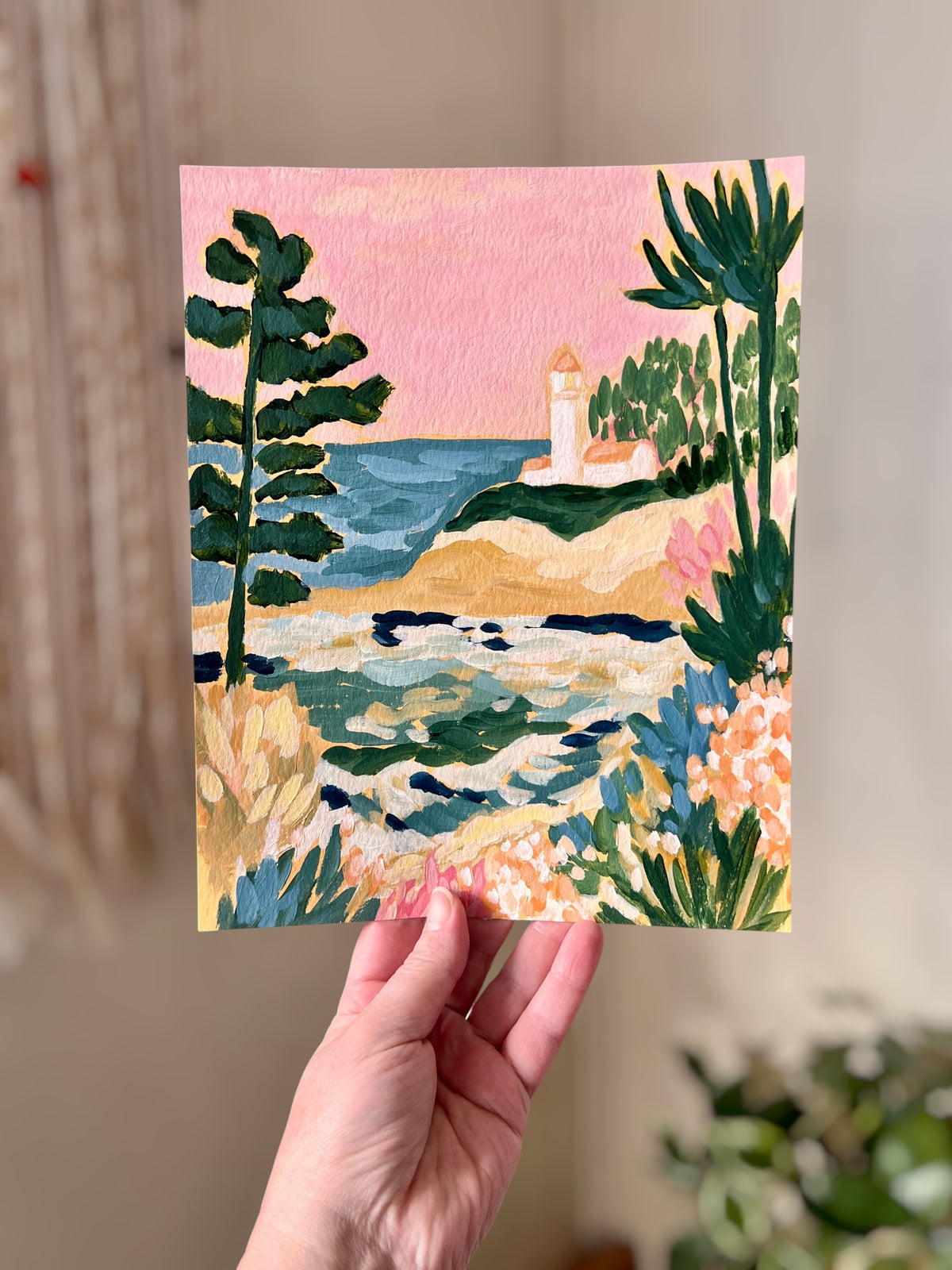 Original Painting: Oregon Coast Lighthouse 8"x10"