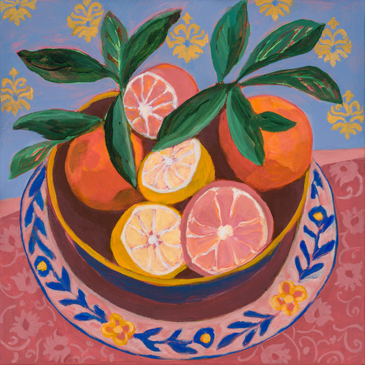 "Citrus Damask" - Art Print