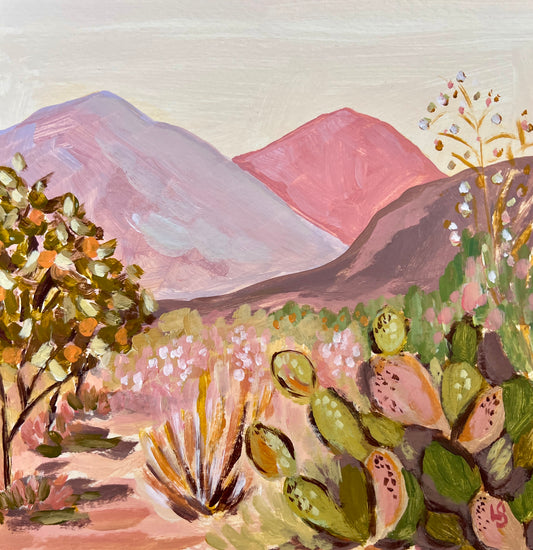 "Topaz Hills" - Original Painting " 8"x8"