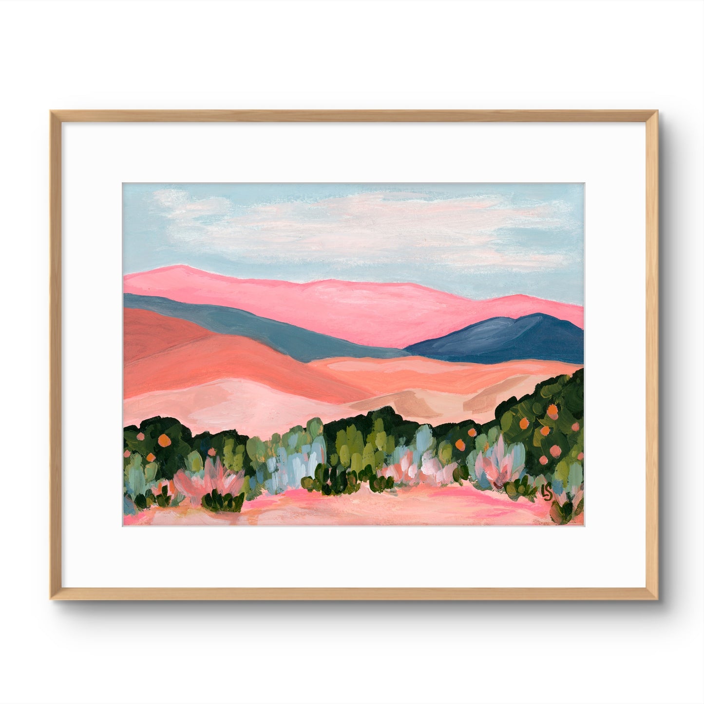 Ojai Print: Abstract Mountain Art, Topa Topa Mountains