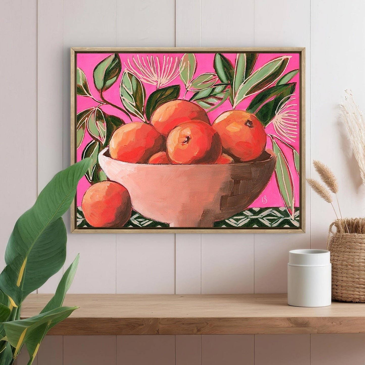 "Mid-Century Oranges" - Original Painting 8"x10"