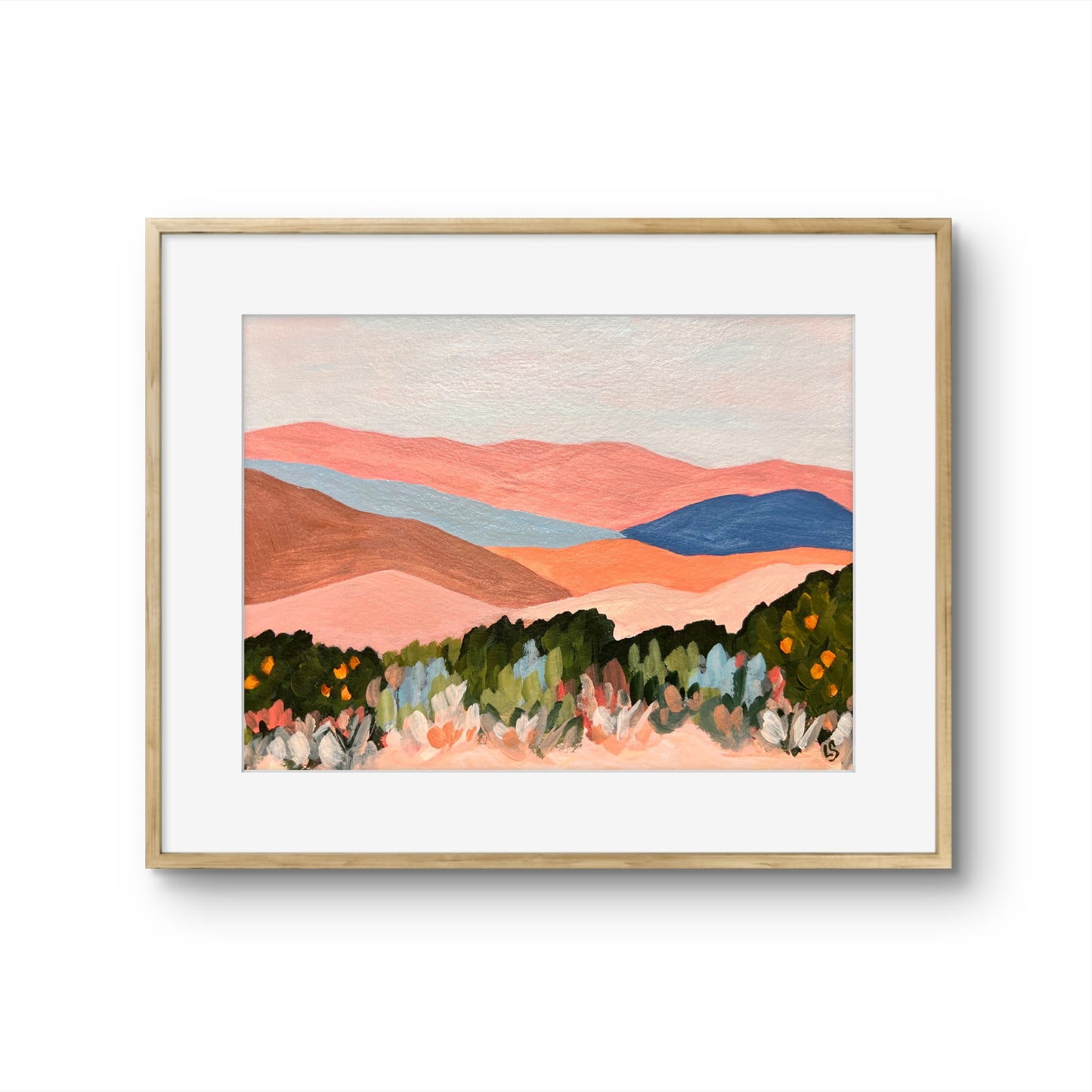 Ojai California Painting: Abstract Mountain Art