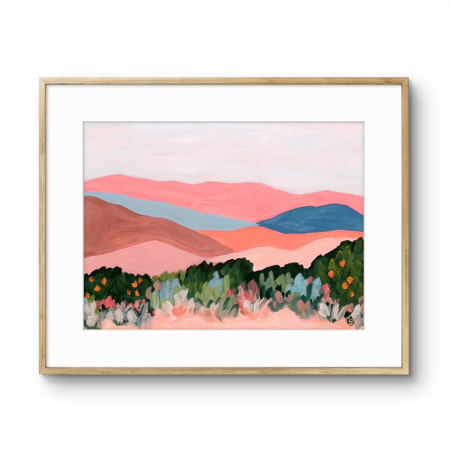 Ojai Print: Abstract Mountain Art, Topa Topa Mountains